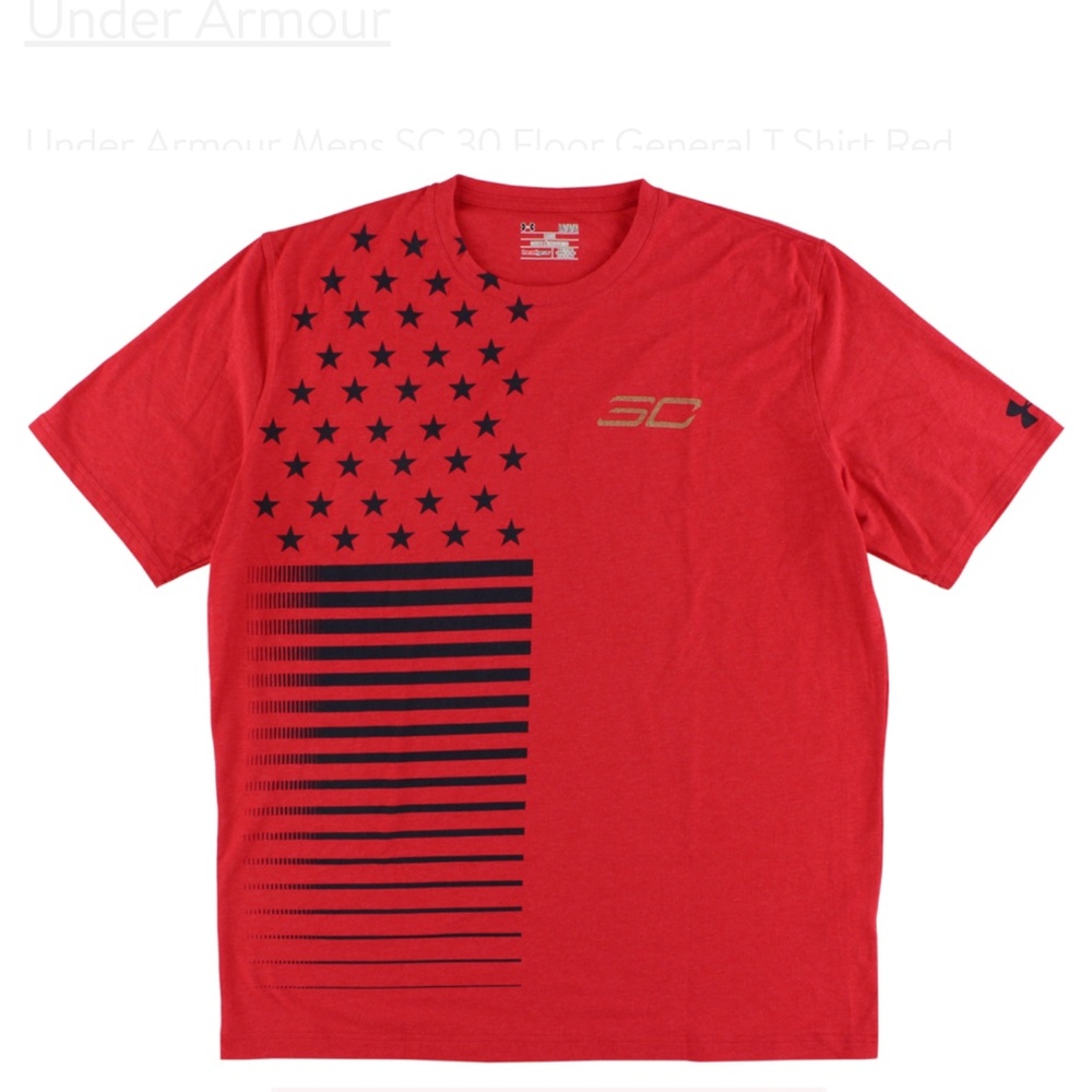 Stephen Curry 30 Under Armour Flag T-shirt